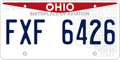 OH license plate FXF6426