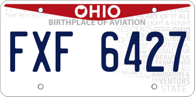 OH license plate FXF6427