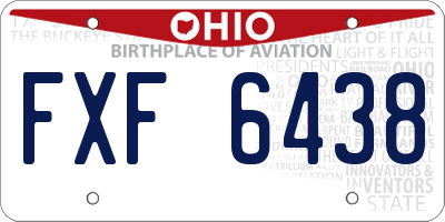 OH license plate FXF6438
