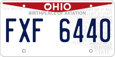 OH license plate FXF6440