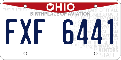 OH license plate FXF6441