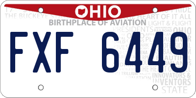 OH license plate FXF6449