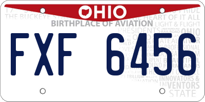 OH license plate FXF6456