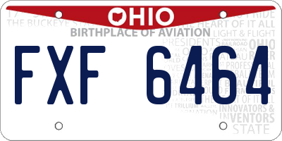 OH license plate FXF6464