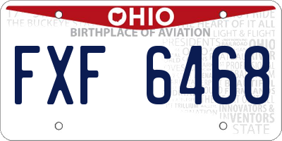 OH license plate FXF6468
