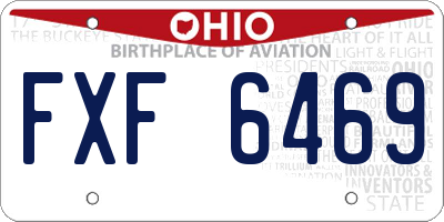 OH license plate FXF6469