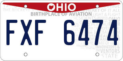 OH license plate FXF6474