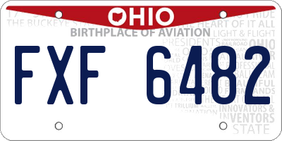 OH license plate FXF6482