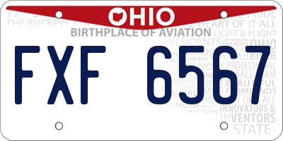 OH license plate FXF6567