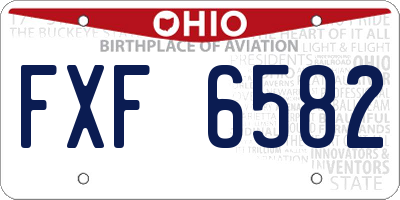 OH license plate FXF6582