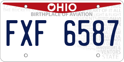 OH license plate FXF6587
