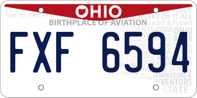OH license plate FXF6594