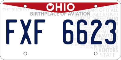 OH license plate FXF6623
