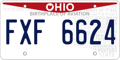 OH license plate FXF6624