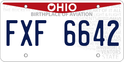 OH license plate FXF6642