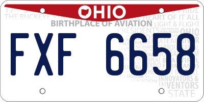 OH license plate FXF6658