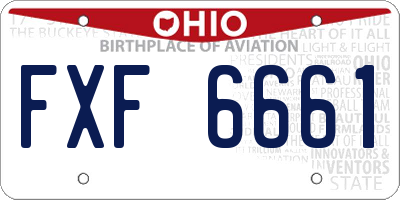 OH license plate FXF6661