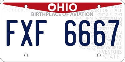 OH license plate FXF6667