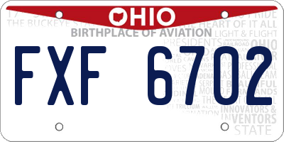 OH license plate FXF6702