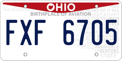 OH license plate FXF6705
