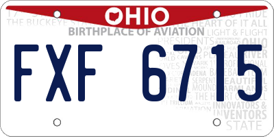 OH license plate FXF6715