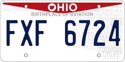 OH license plate FXF6724