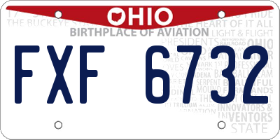OH license plate FXF6732