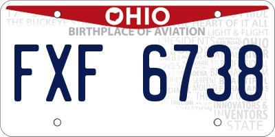 OH license plate FXF6738