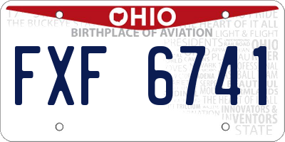 OH license plate FXF6741