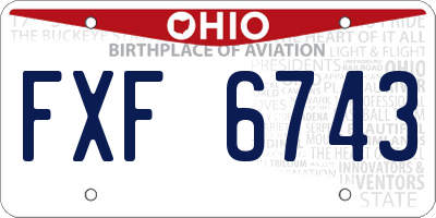OH license plate FXF6743