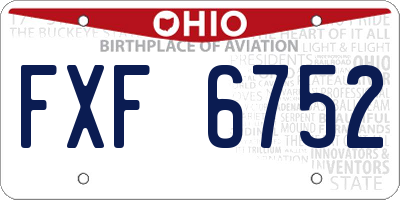 OH license plate FXF6752