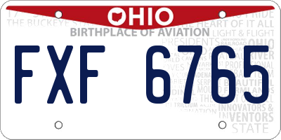 OH license plate FXF6765
