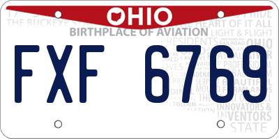 OH license plate FXF6769