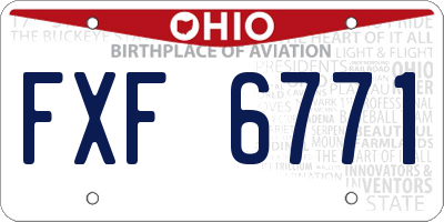 OH license plate FXF6771