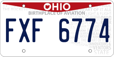 OH license plate FXF6774