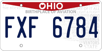 OH license plate FXF6784
