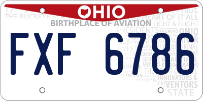 OH license plate FXF6786