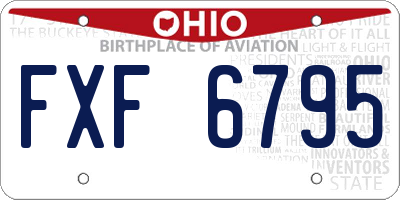 OH license plate FXF6795