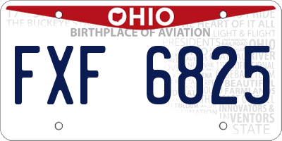 OH license plate FXF6825