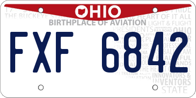 OH license plate FXF6842