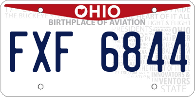 OH license plate FXF6844