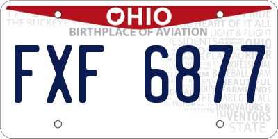 OH license plate FXF6877
