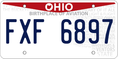 OH license plate FXF6897