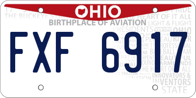 OH license plate FXF6917