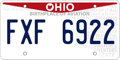 OH license plate FXF6922