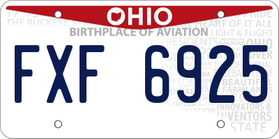 OH license plate FXF6925
