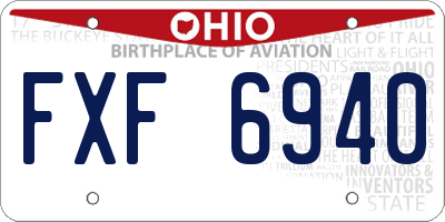OH license plate FXF6940