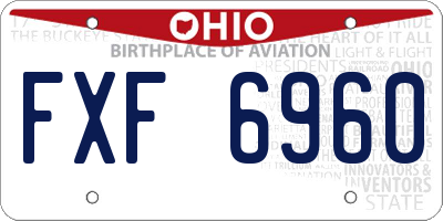 OH license plate FXF6960