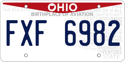 OH license plate FXF6982