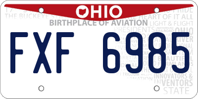 OH license plate FXF6985